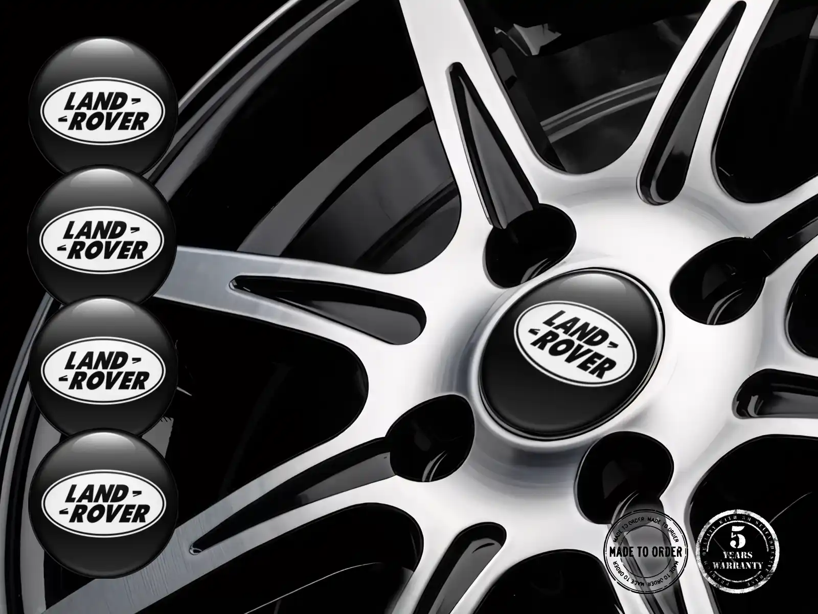 Land Rover Calcomanías para Ruedas Etiquetas de Resina Alta Calidad